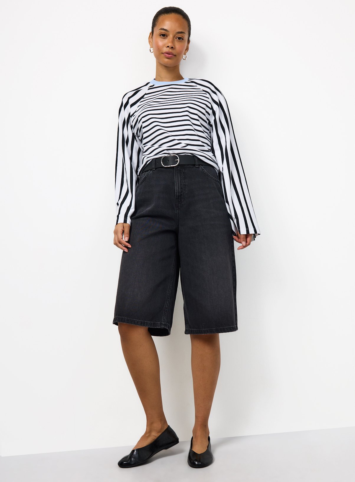 Mono Raglan Easy Stripe Long Sleeve Top XS - Image 2 thumbnail