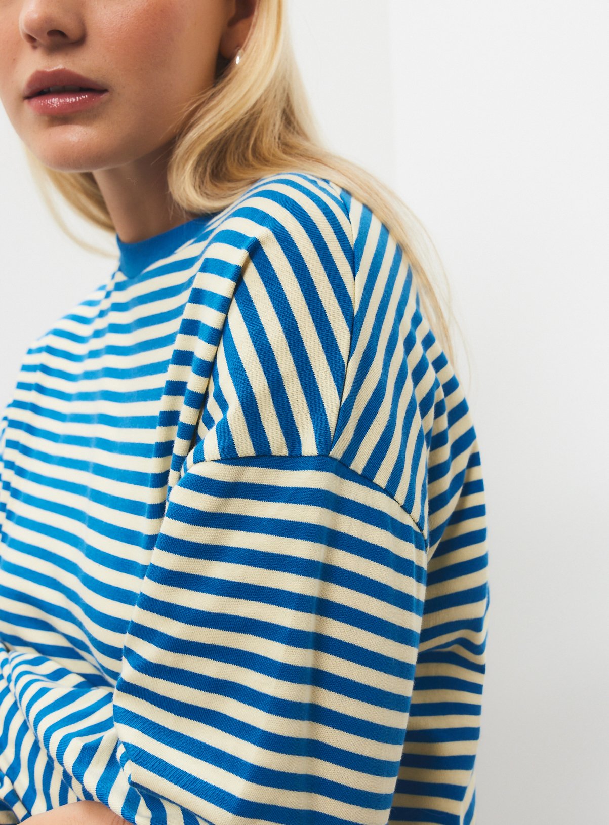Blue Stripe Boxy Fit Top XL - Image 3 thumbnail