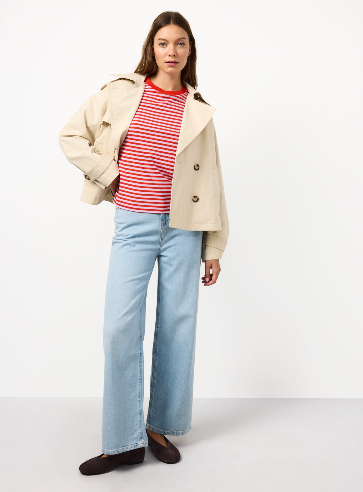 Red Stripe Boxy Fit Top XS - Image 2 thumbnail