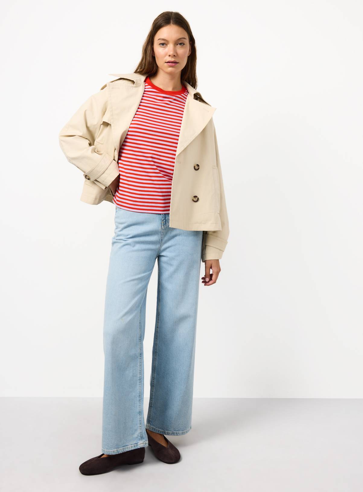 Red Stripe Boxy Fit Top XS - Image 2