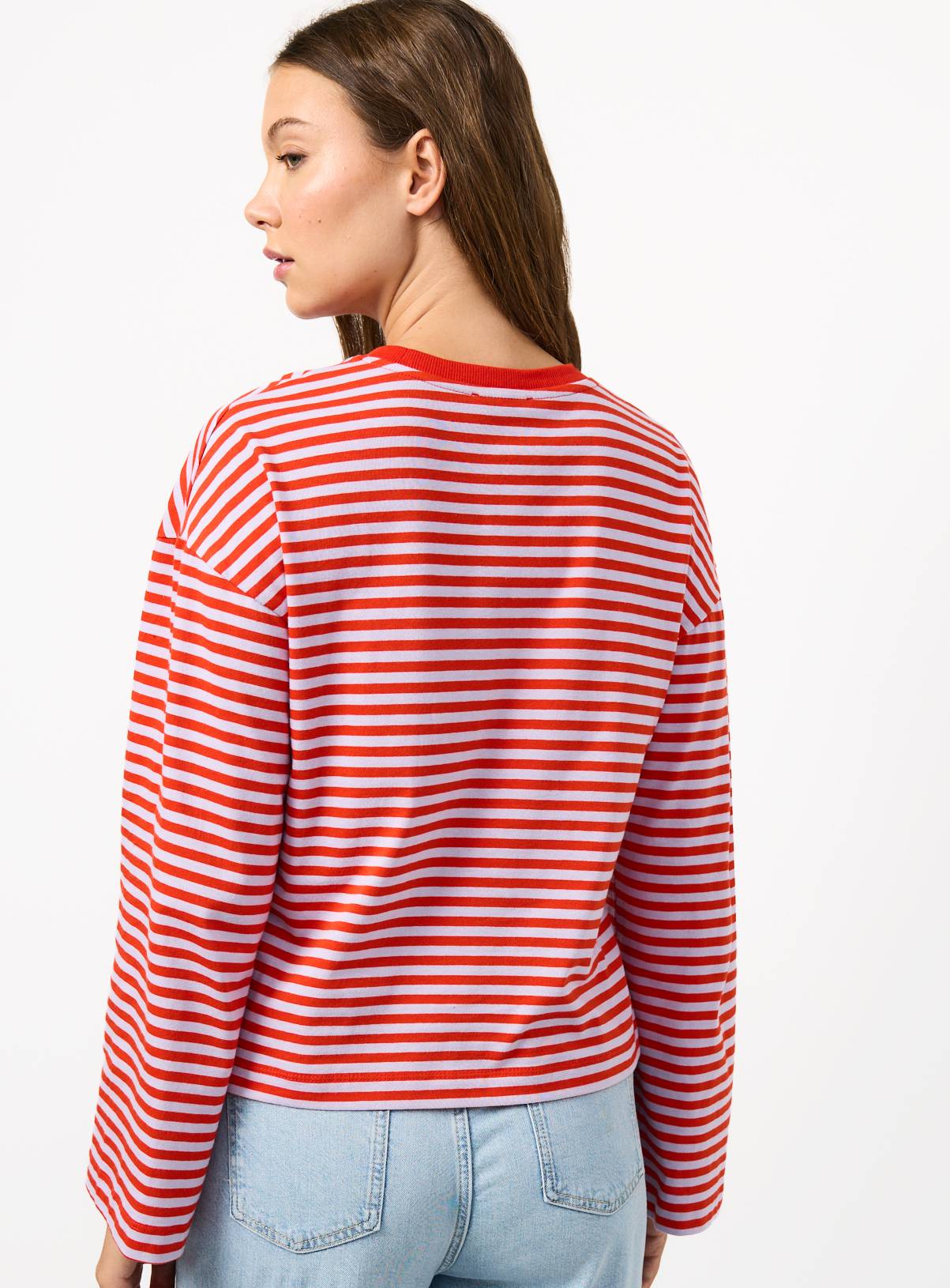 Red Stripe Boxy Fit Top XS - Image 4