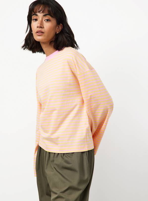 Yellow Stripe Boxy Fit Top XS