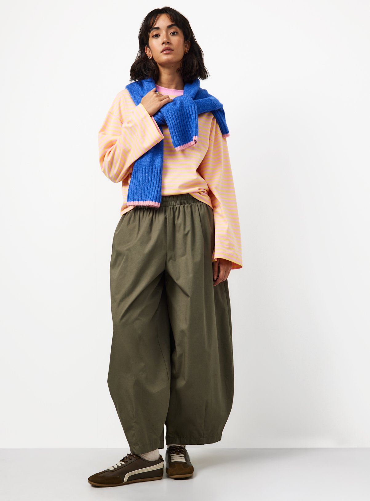 Yellow Stripe Boxy Fit Top XS - Image 2 thumbnail