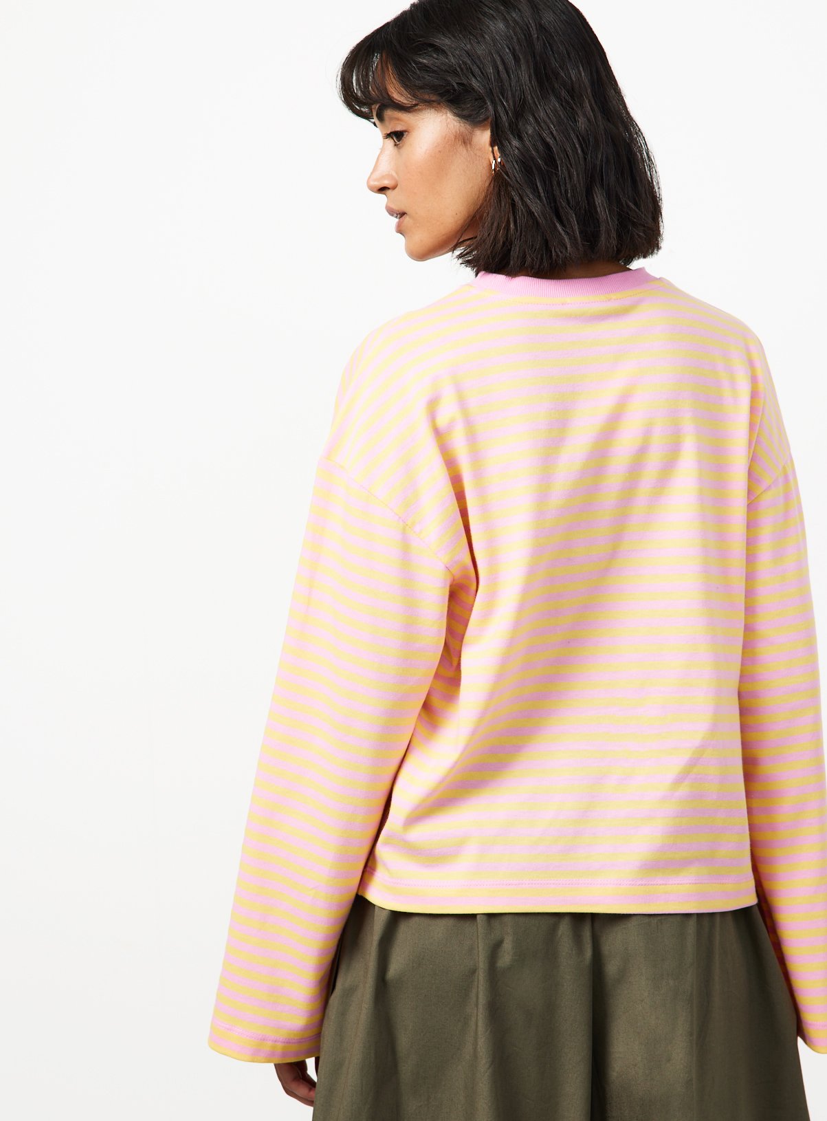 Yellow Stripe Boxy Fit Top XS - Image 4 thumbnail