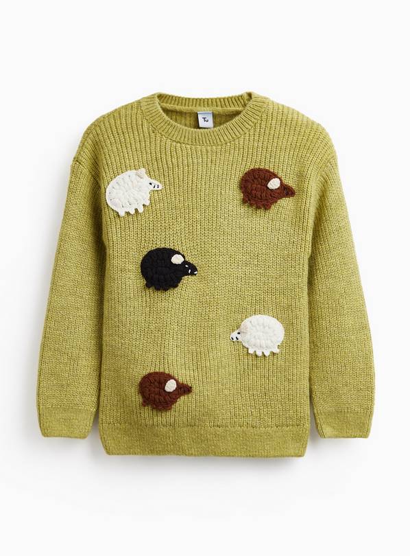 Green Sheep Knitted Jumper 4-5 years