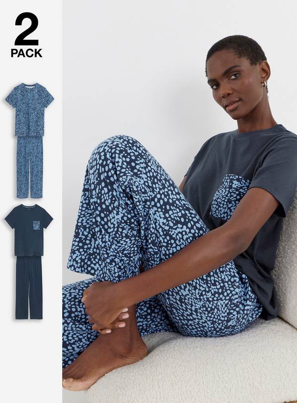 SIMPLY BE Value 2 Pack Animal Pyjamas 12-14