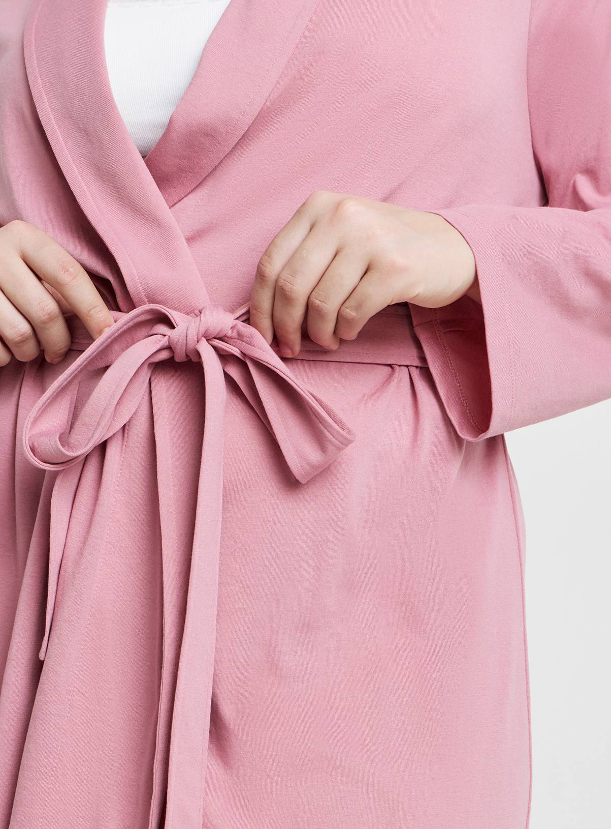 SIMPLY BE Back to Basics Dressing Gown Pink 28-30 - Image 4
