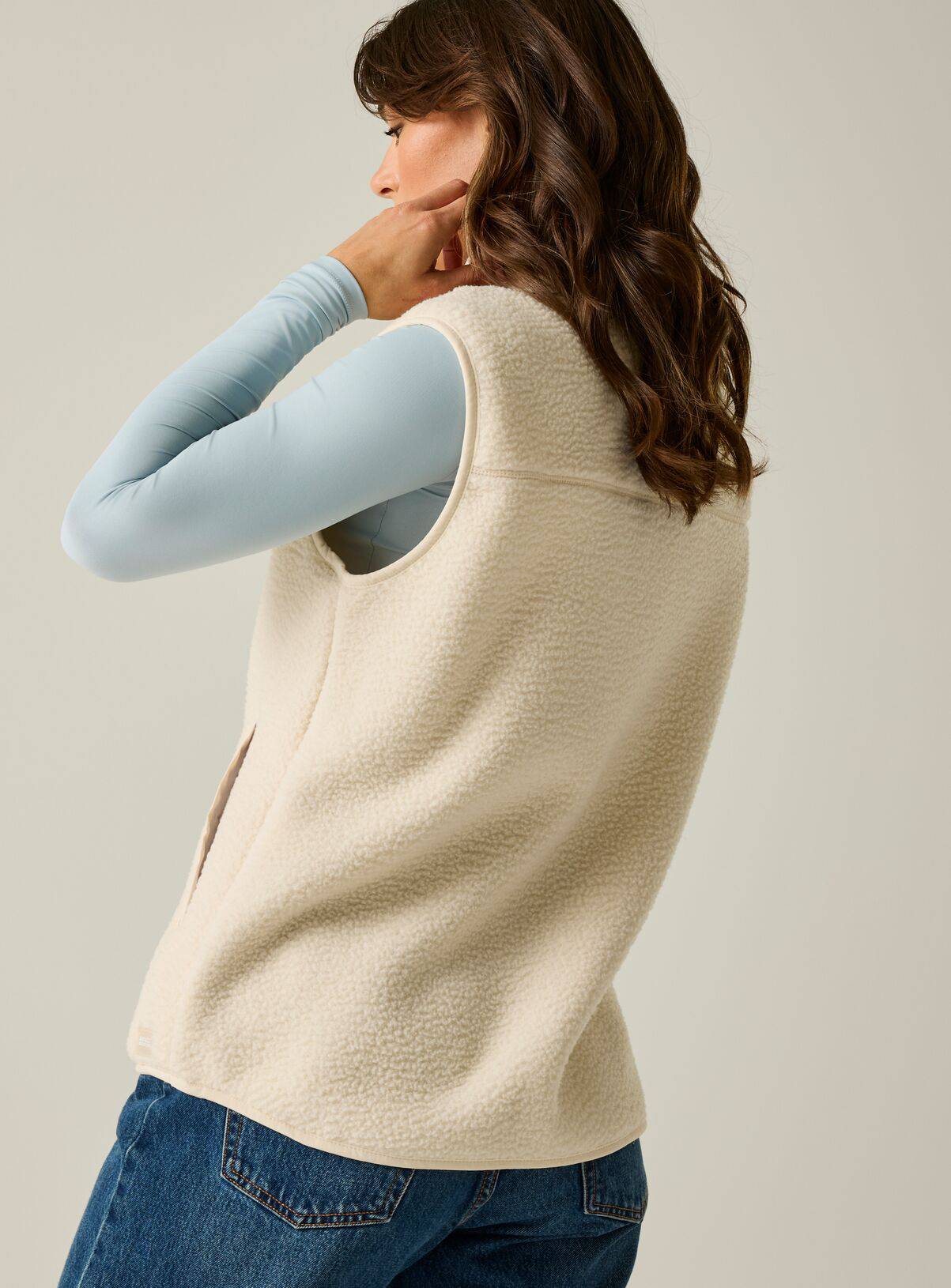 REGATTA Womens Frankie Borg Body Warmer Gilet Cream 16 - Image 3