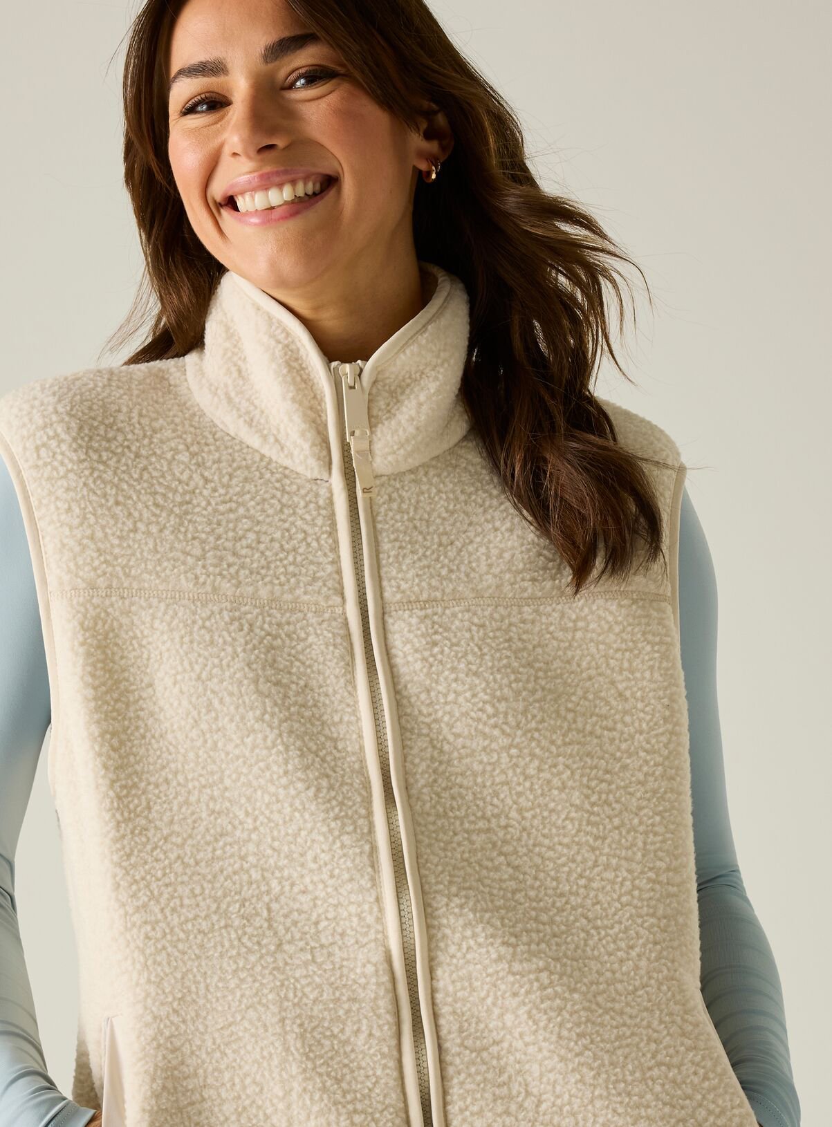 REGATTA Womens Frankie Borg Body Warmer Gilet Cream 16 - Image 6 thumbnail
