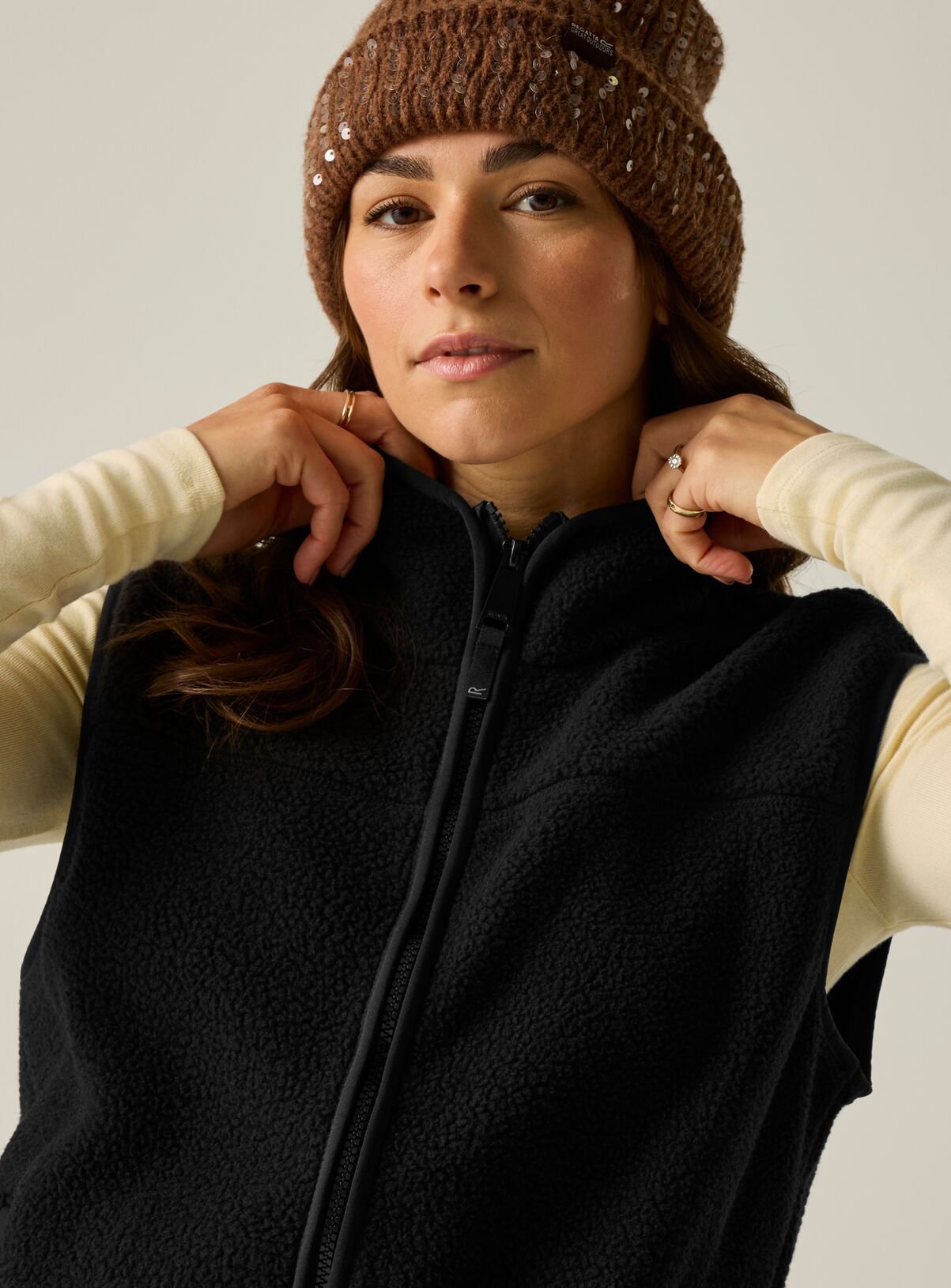 REGATTA Womens Frankie Borg Body Warmer Gilet Black 14 - Image 6 thumbnail