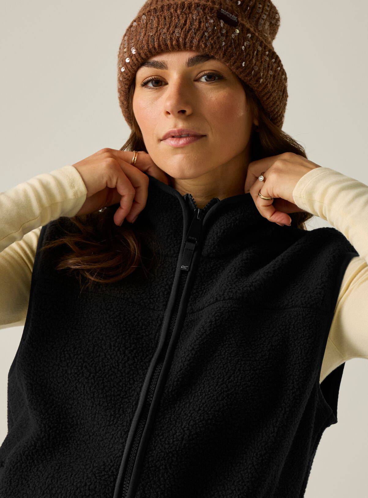 REGATTA Womens Frankie Borg Body Warmer Gilet Black 14 - Image 6