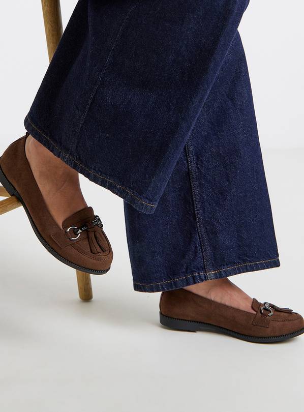 SIMPLY BE Low Cut Tassel Loafer Wide Fit 8