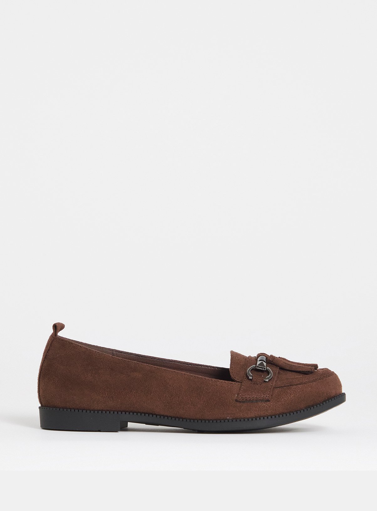 SIMPLY BE Low Cut Tassel Loafer Extra Wide Fit Brown 4 - Image 3 thumbnail