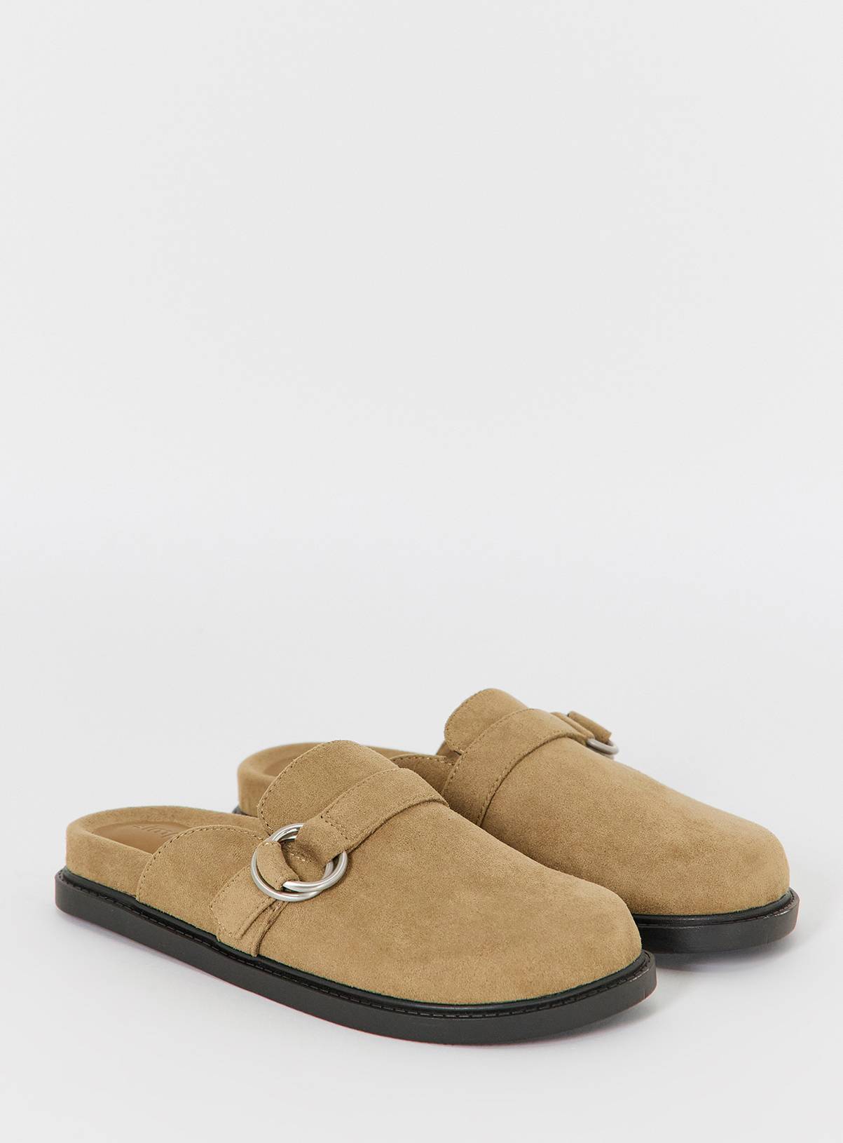 SIMPLY BE Buckle Flat Mule Extra Wide Fit 37 - Image 2