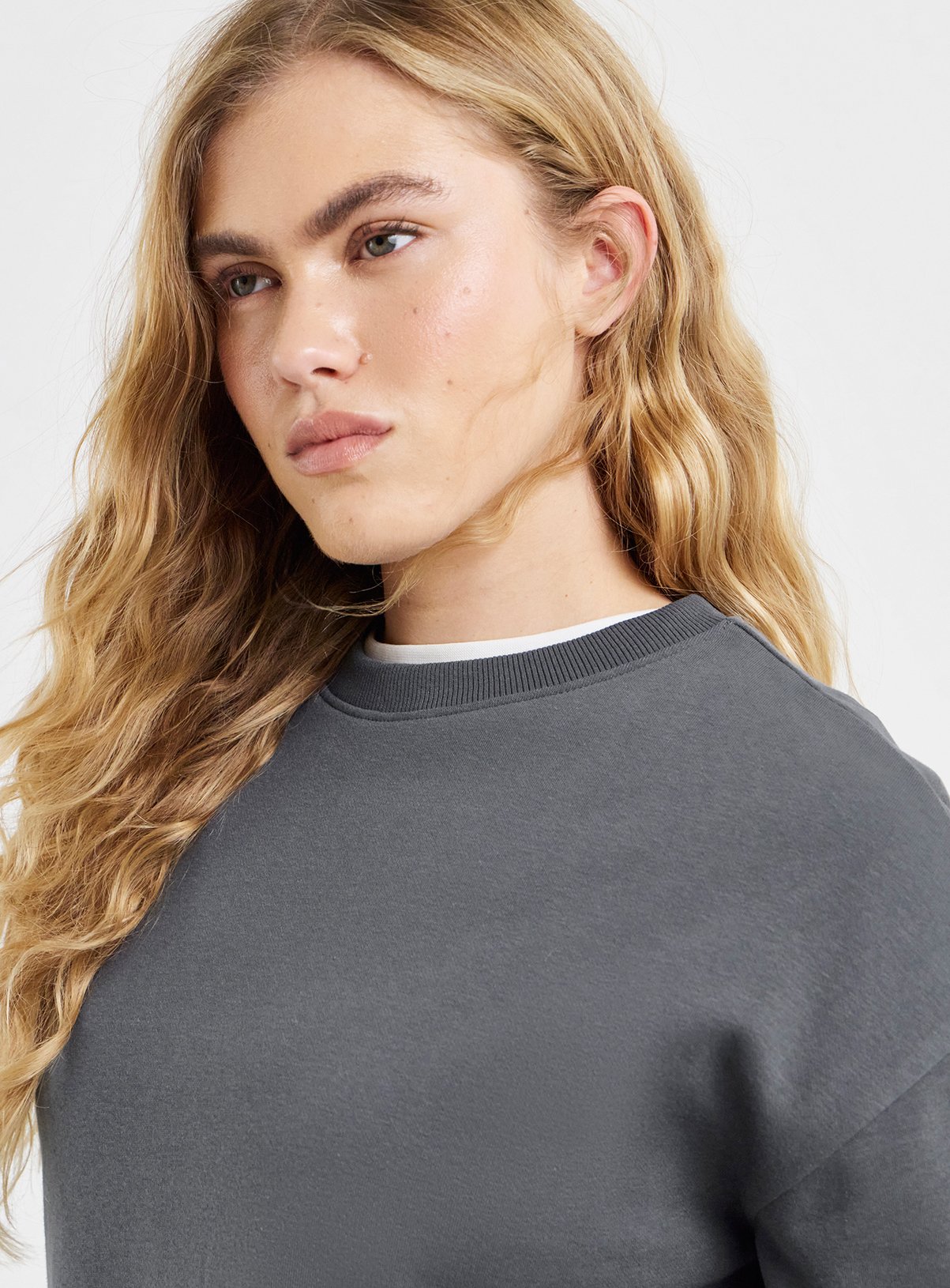 SIMPLY BE Side Split Sweatshirt Tunic Grey 16 - Image 4 thumbnail