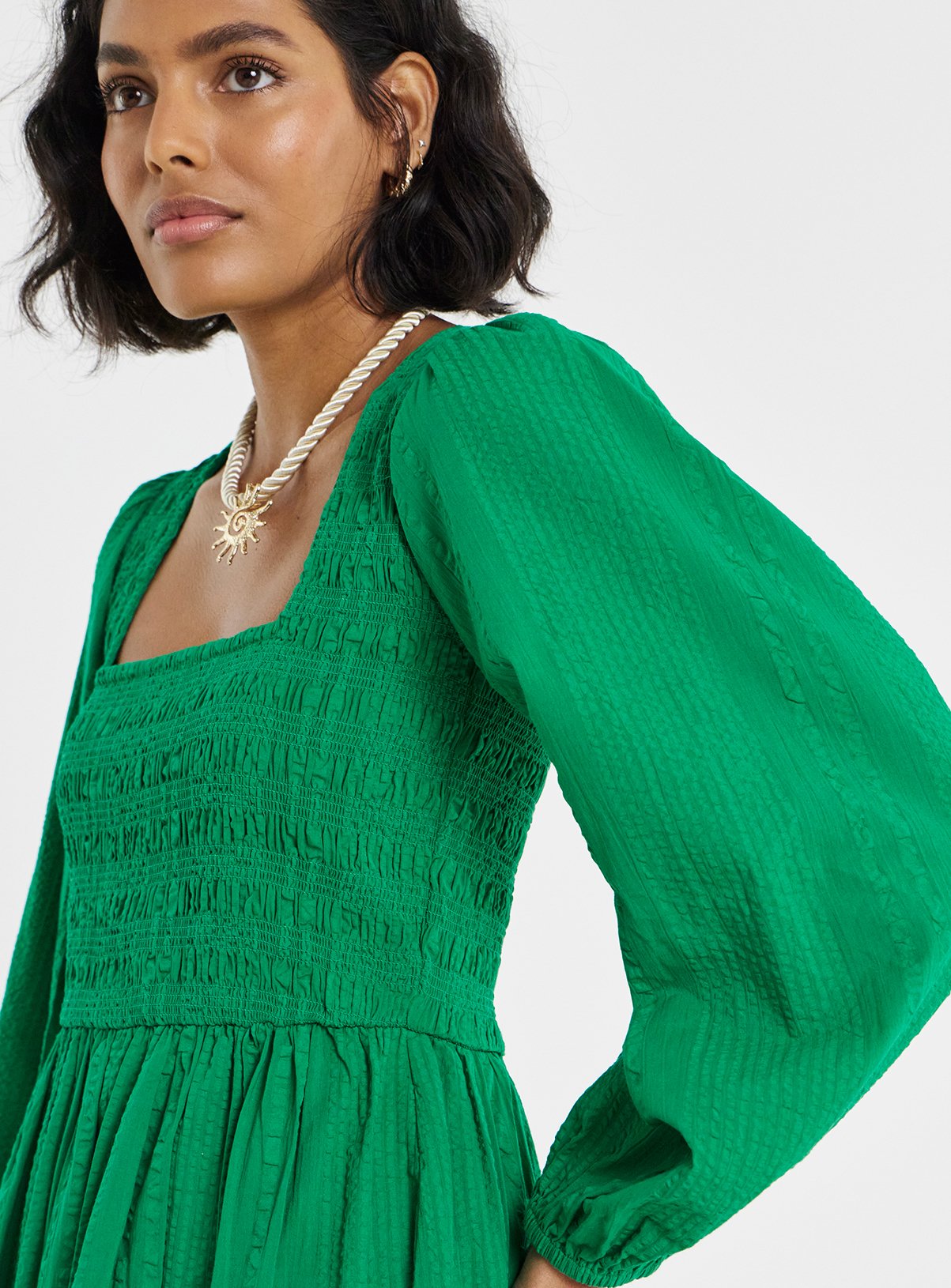 SIMPLY BE Shirred Skater Dress 28 - Image 4 thumbnail