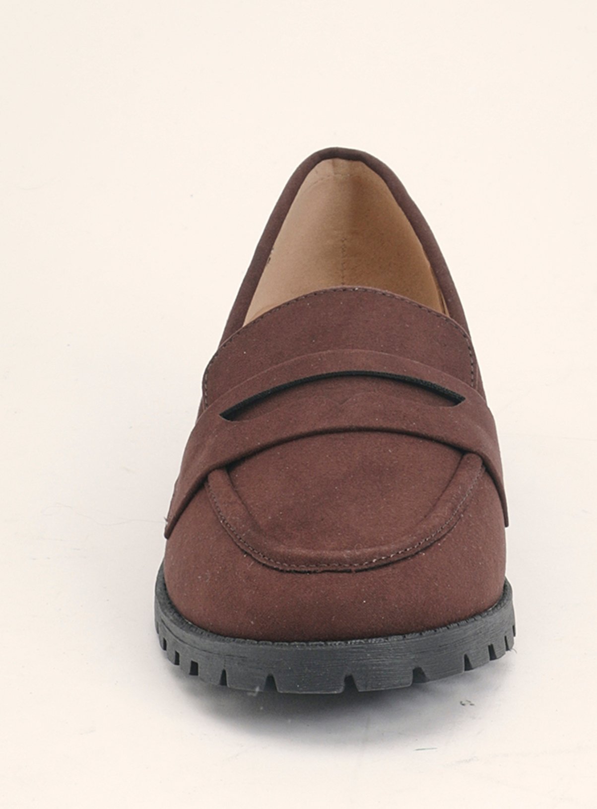 DOROTHY PERKINS Brown Leoni Faux Suede Chunky Loafers 6 - Image 3 thumbnail