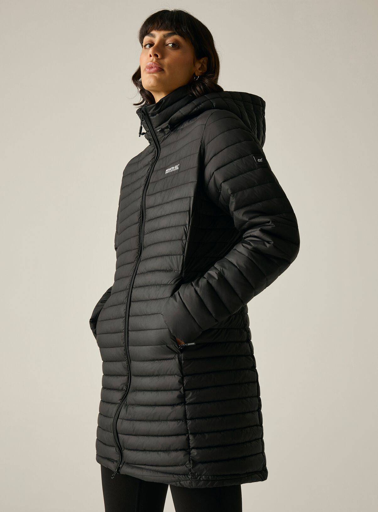 REGATTA Selenar Water Repellent Longline Jacket Black 12 - Image 1