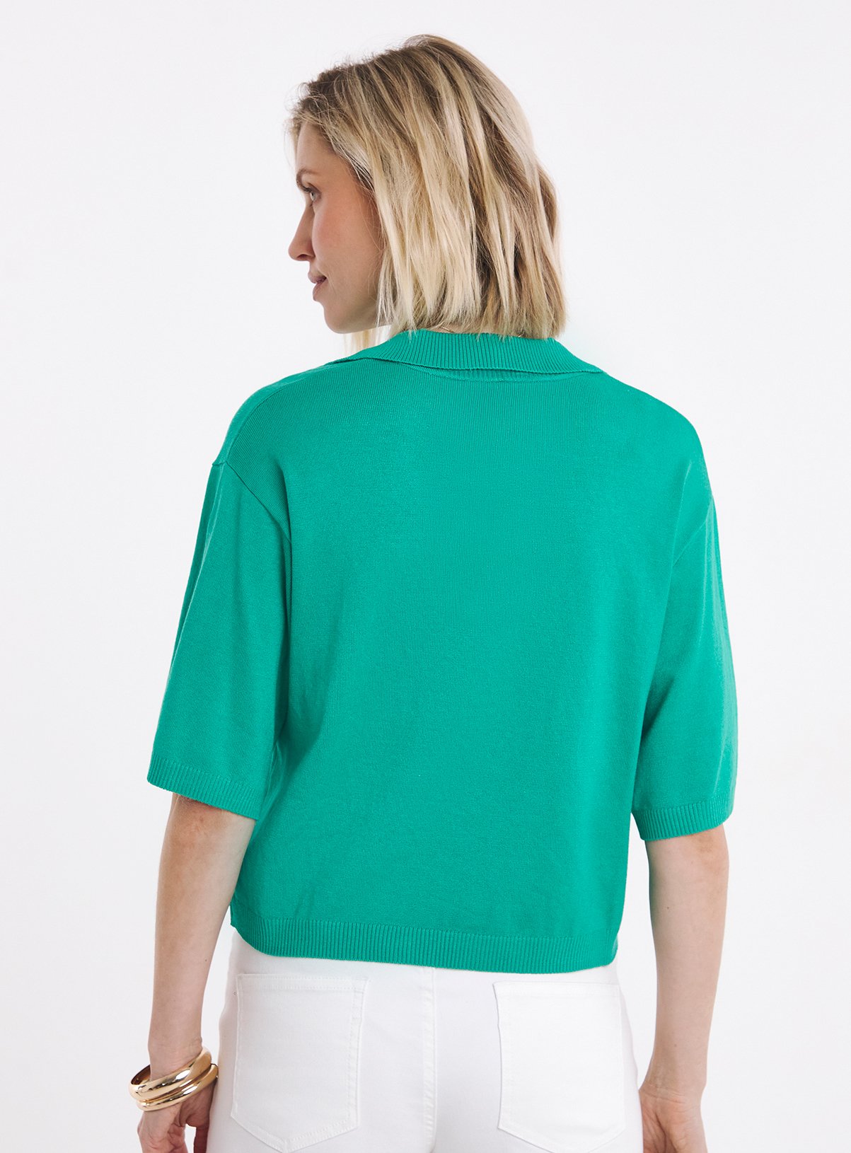 JD WILLIAMS Short Sleeve V Neck Polo Jumper 28-30 - Image 2 thumbnail