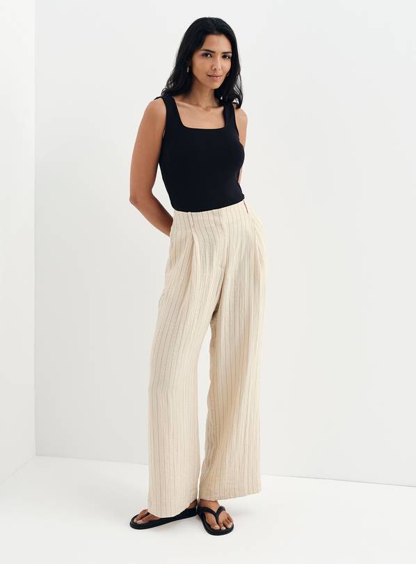 FINERY Mara Trouser Beige Stripe 22