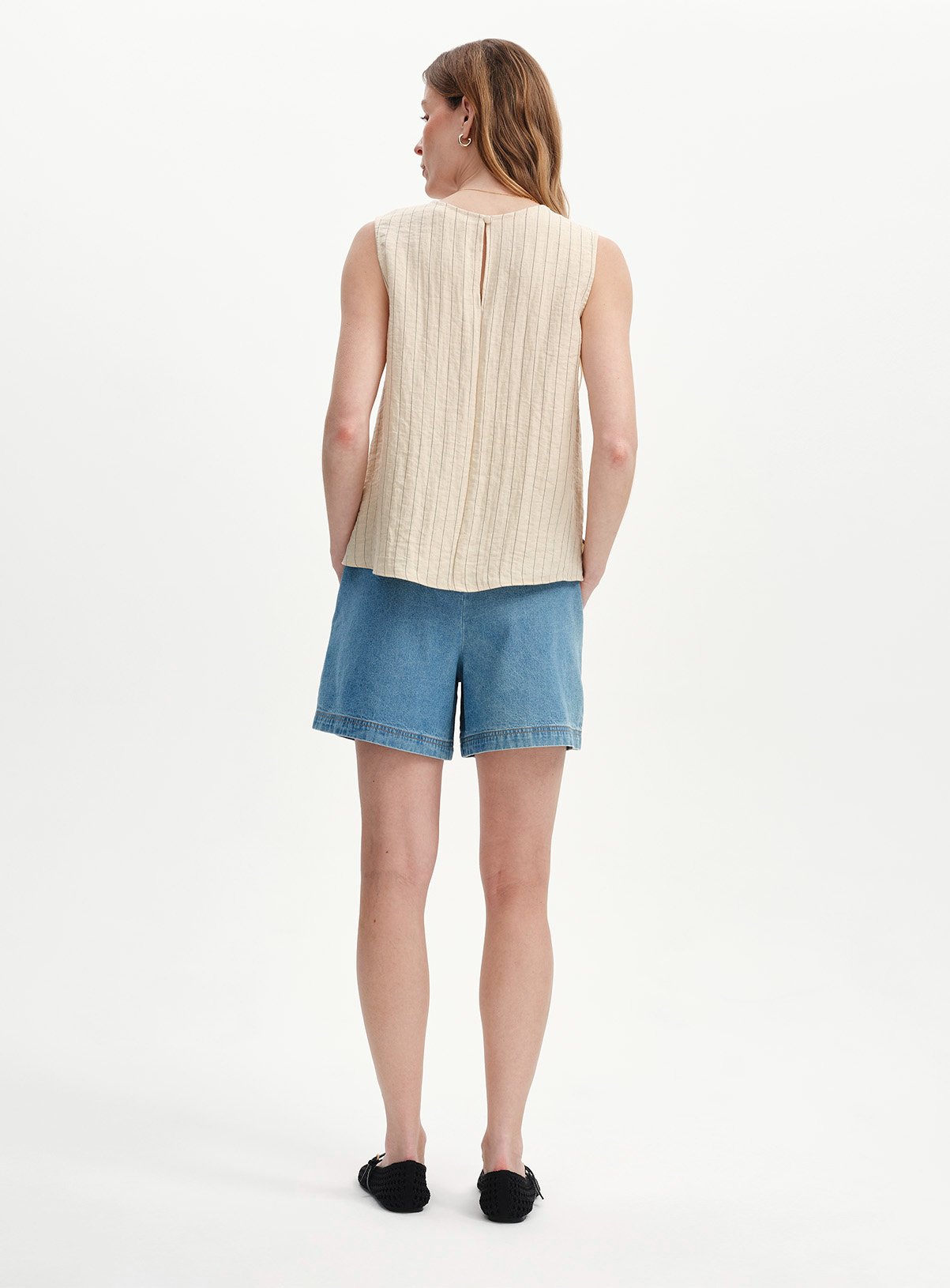 FINERY Vallie Top Beige Stripe 14 - Image 3 thumbnail