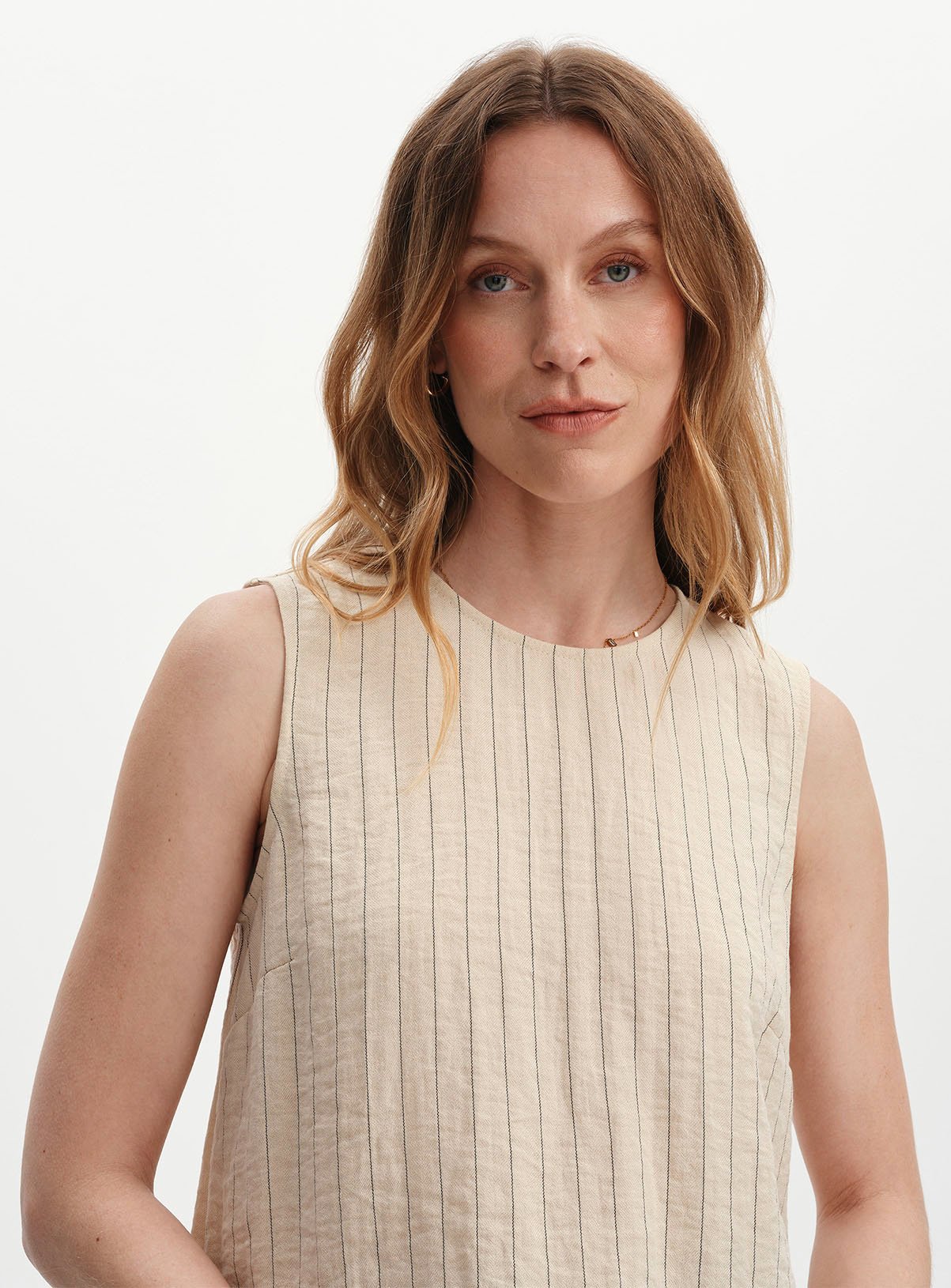 FINERY Vallie Top Beige Stripe 14 - Image 4 thumbnail