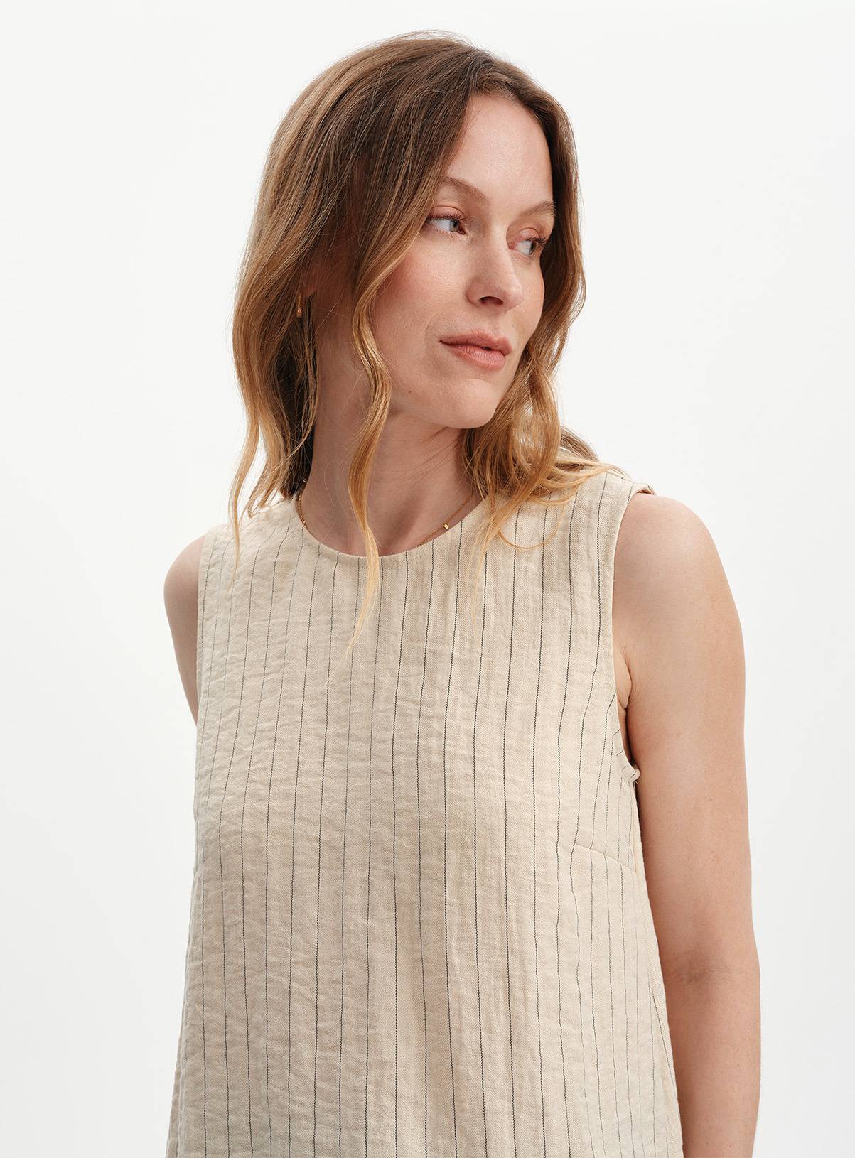 FINERY Vallie Top Beige Stripe 14 - Image 5