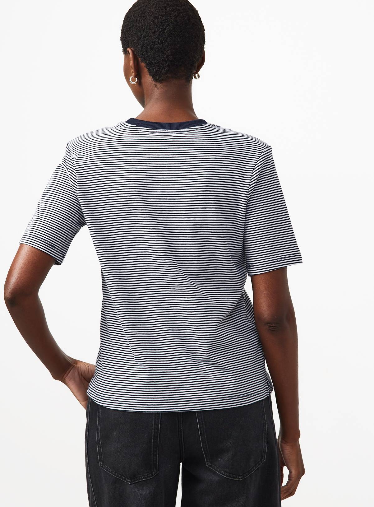 Navy Stripe Shoulder Pad T-Shirt 12 - Image 4