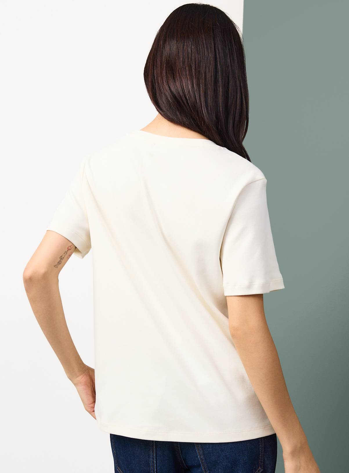 Tu x Morris & Co. Cream Floral Graphic T-Shirt 8 - Image 4