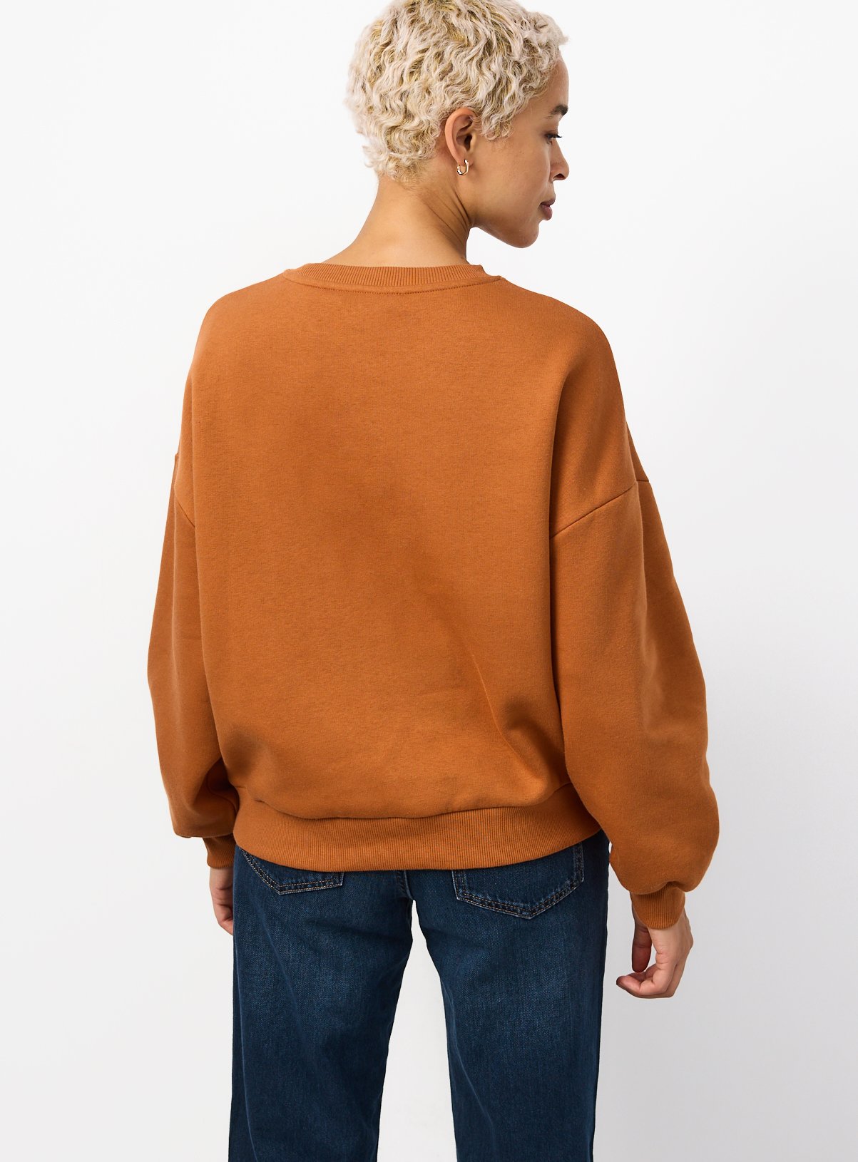 Cotton Rich Relaxed Fit Pumpkin Spice Sweatshirt M - Image 4 thumbnail