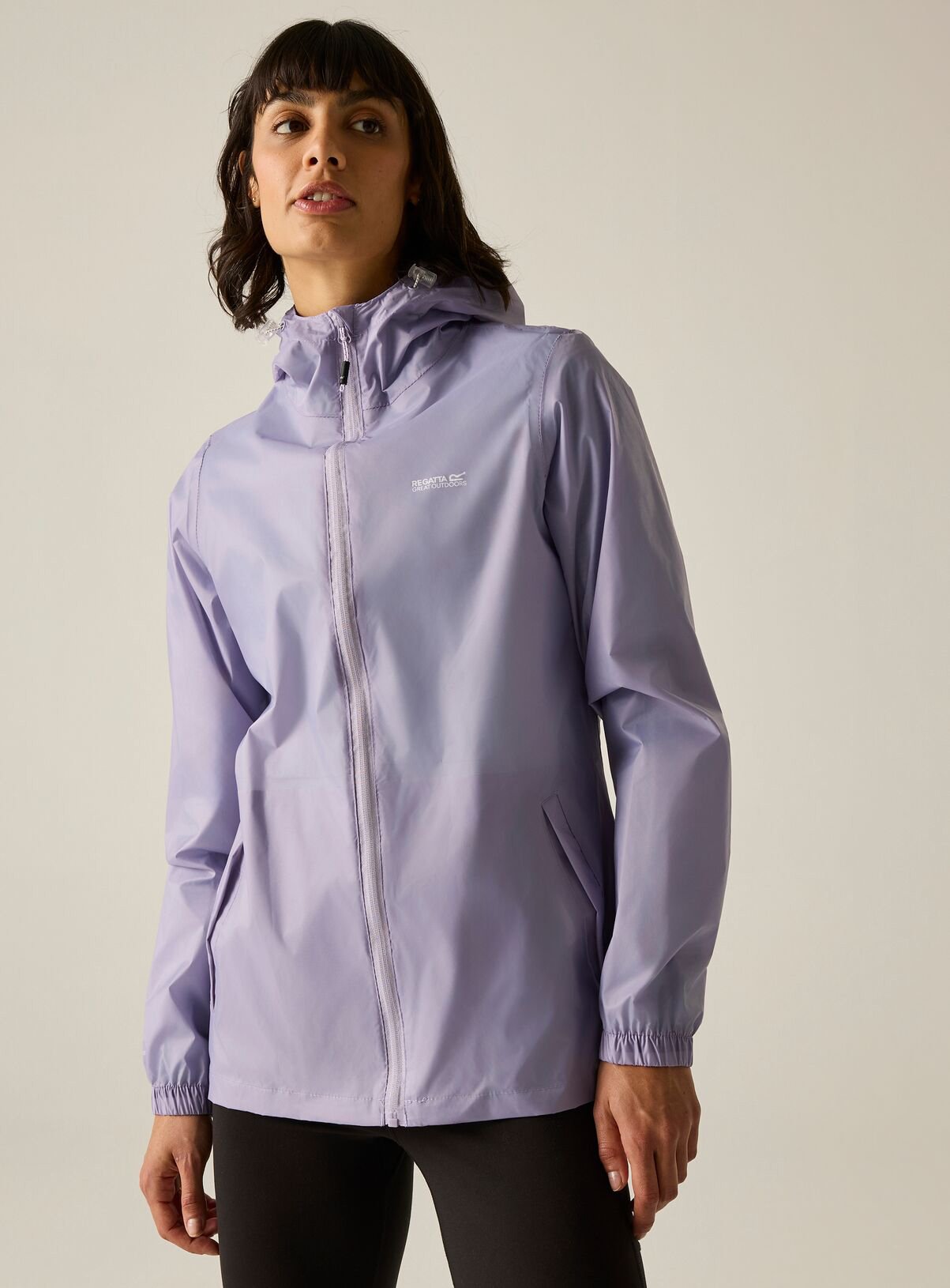 REGATTA Womens Waterproof Pack It Jacket III Purple 16 - Image 2 thumbnail