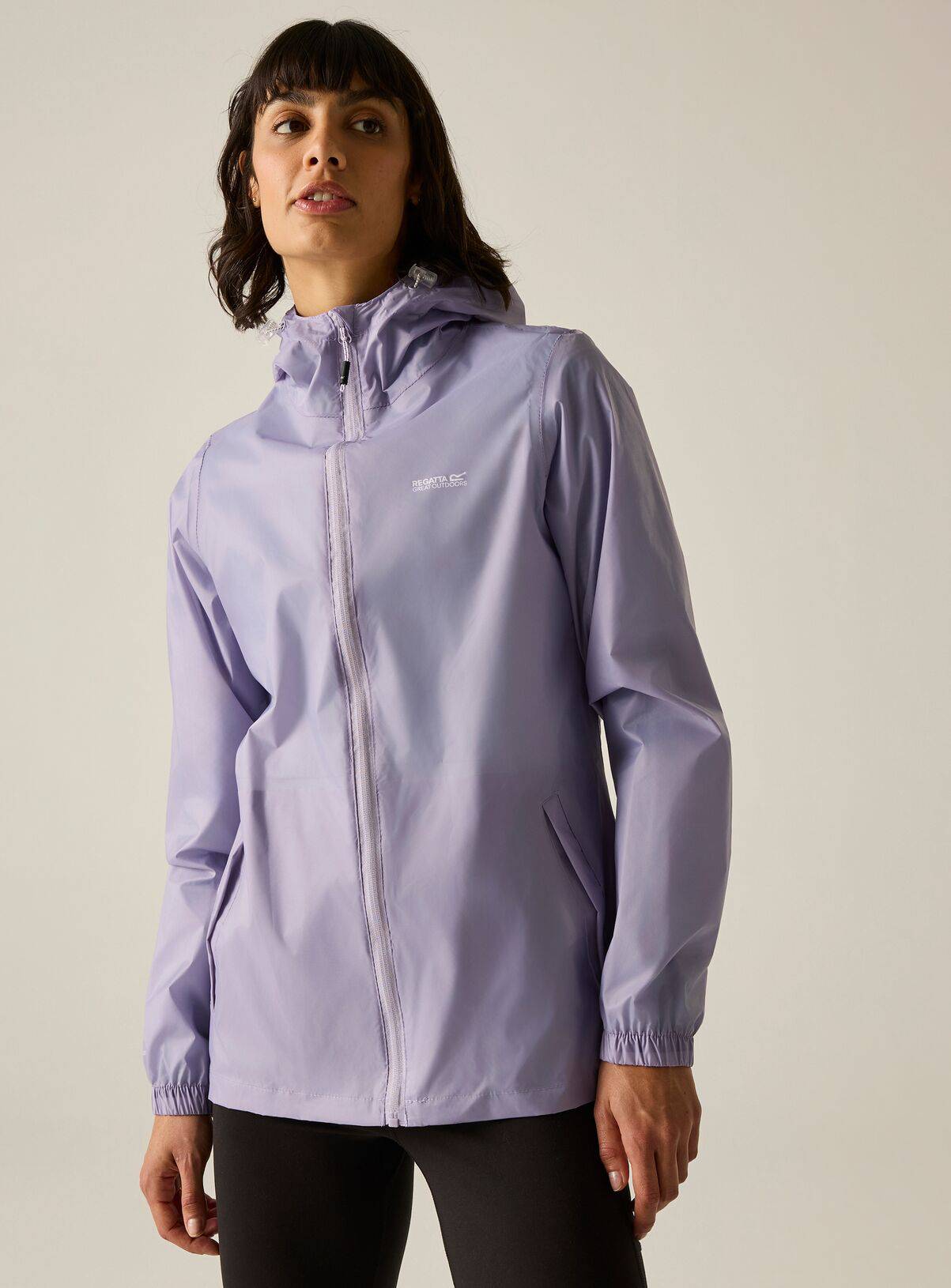 REGATTA Womens Waterproof Pack It Jacket III Purple 16 - Image 2