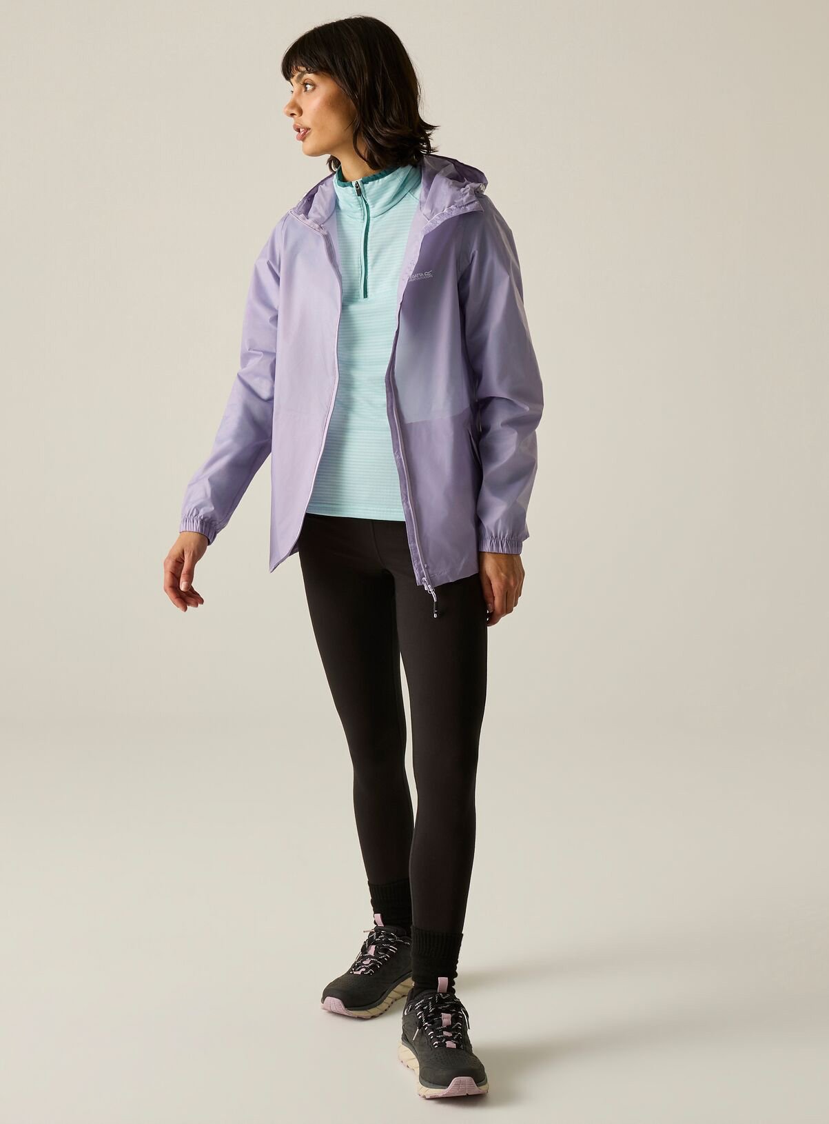 REGATTA Womens Waterproof Pack It Jacket III Purple 16 - Image 5 thumbnail