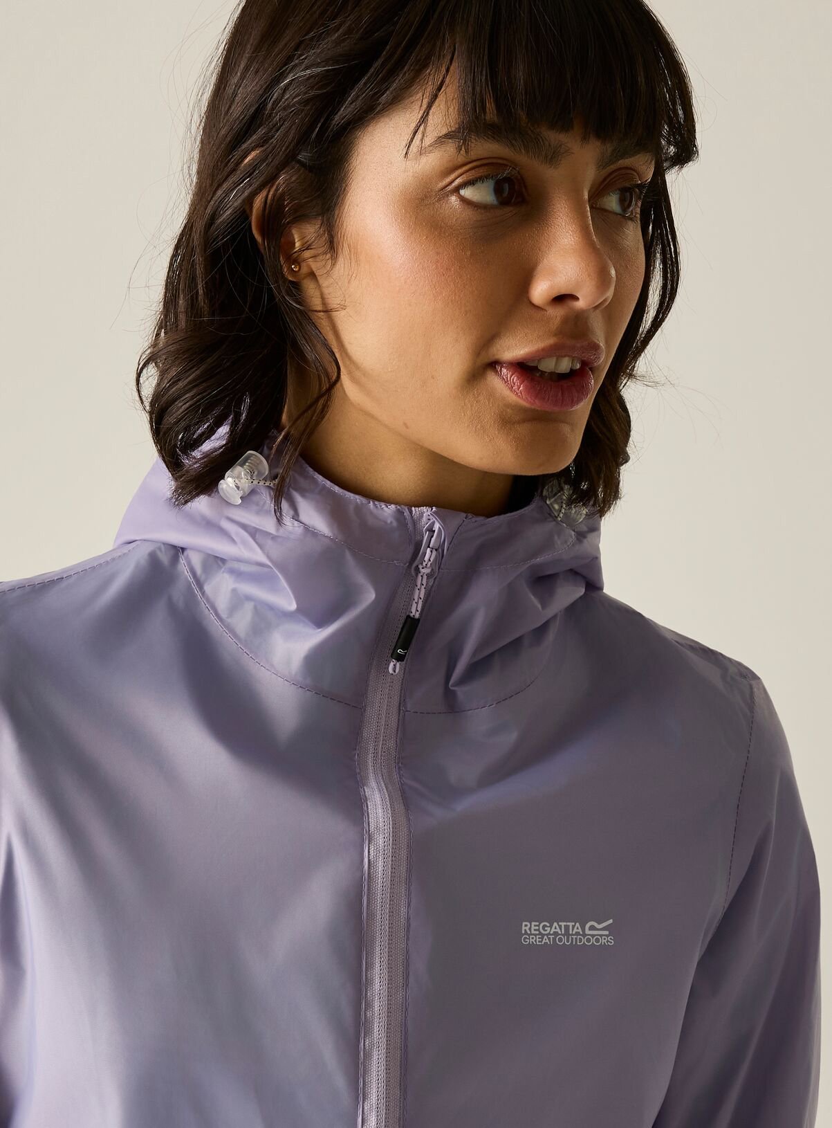 REGATTA Womens Waterproof Pack It Jacket III Purple 16 - Image 6 thumbnail