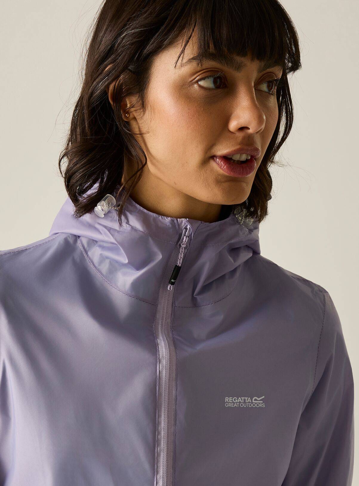 REGATTA Womens Waterproof Pack It Jacket III Purple 16 - Image 6