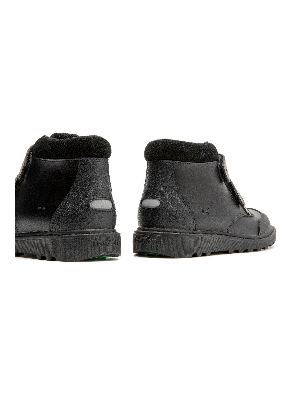 TOEZONE Levi Boys Black Coated Leather Durable Riptape School Boots 13 Infant - Image 3 thumbnail