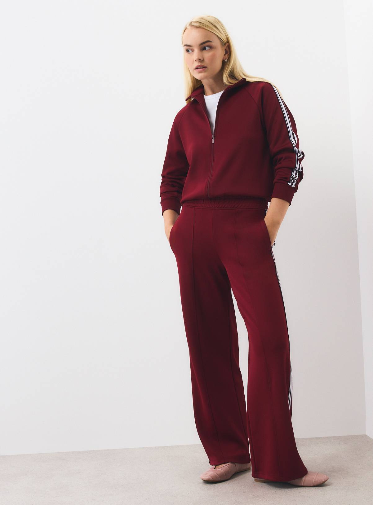 Red Tricot Piping Jacket XS - Image 2