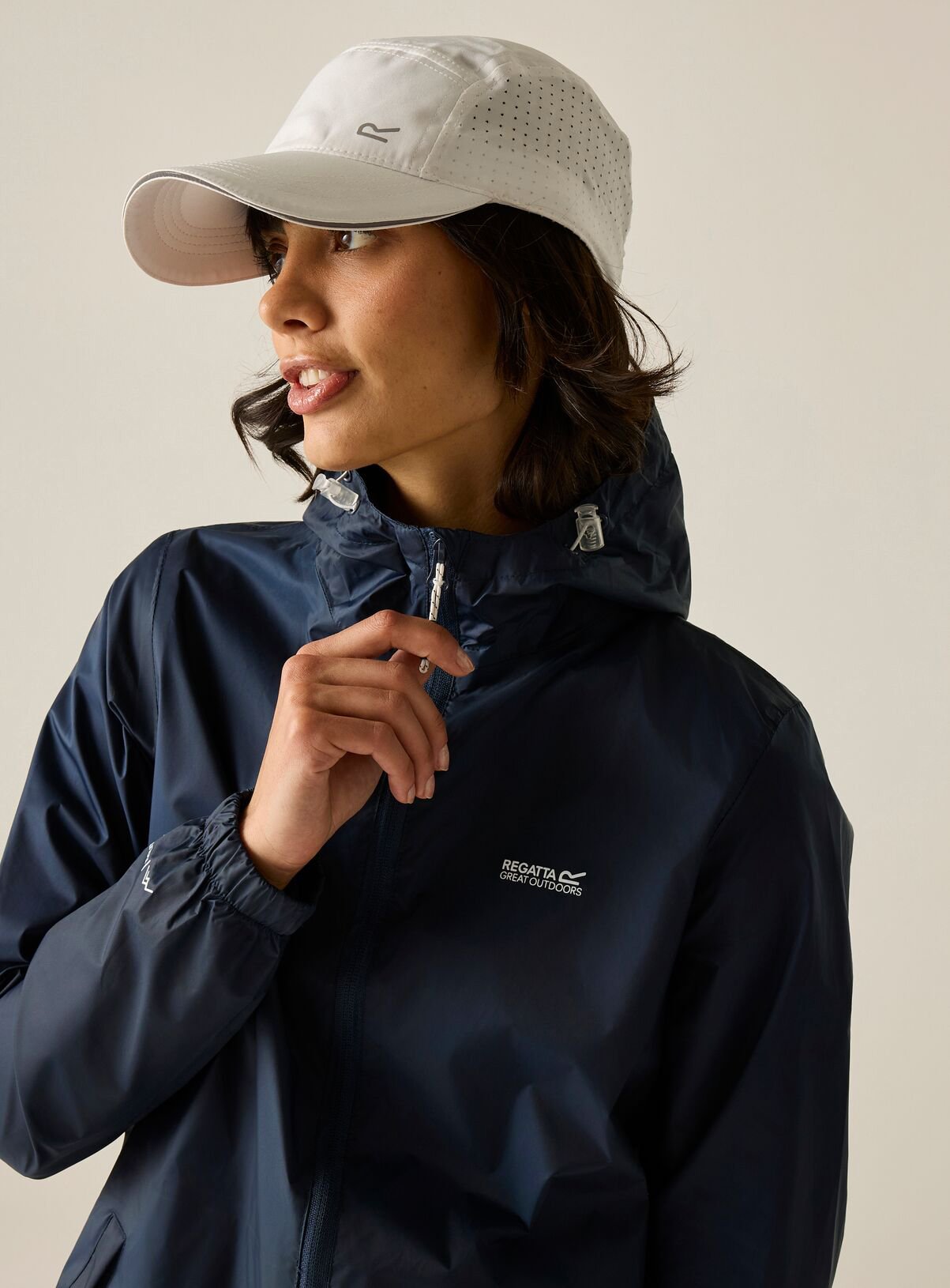 REGATTA Womens Waterproof Pack It Jacket III Navy 16 - Image 3 thumbnail