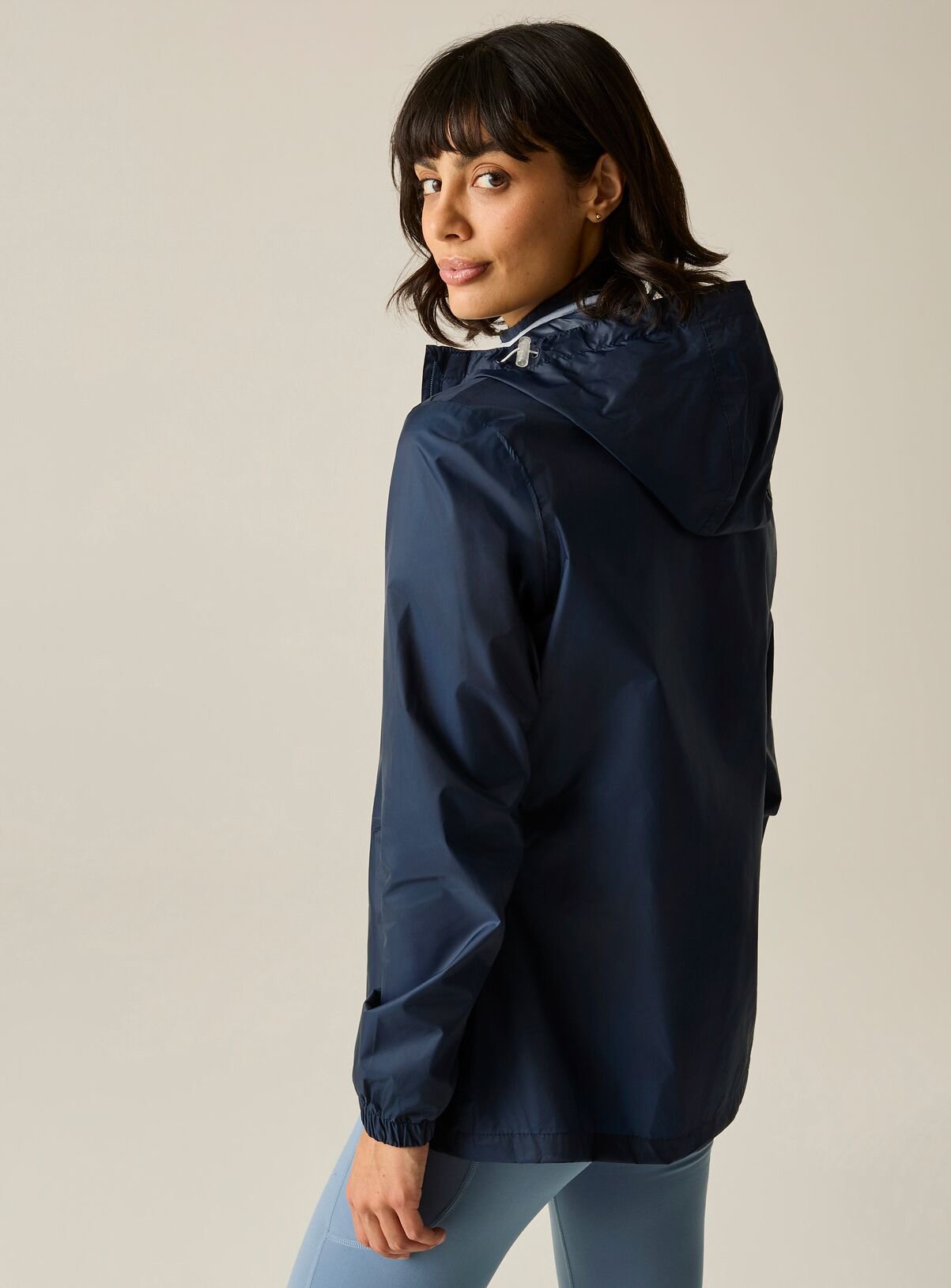 REGATTA Womens Waterproof Pack It Jacket III Navy 16 - Image 4 thumbnail
