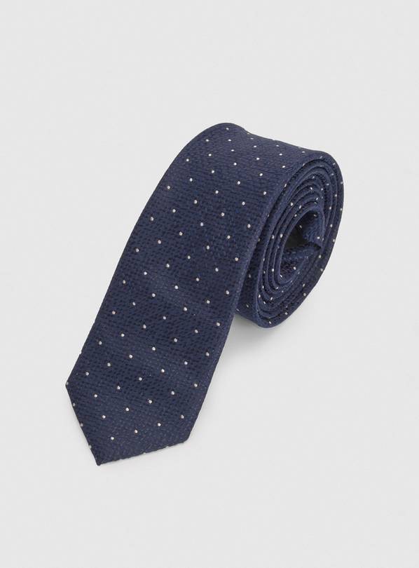 BURTON Navy Polka Dot Tie One Size