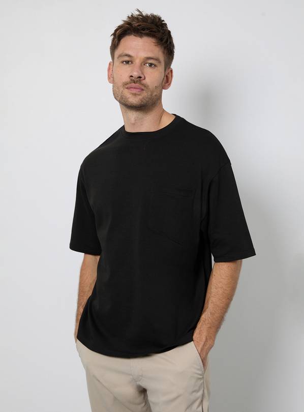 BURTON Black Oversized Crew Neck T-Shirt L
