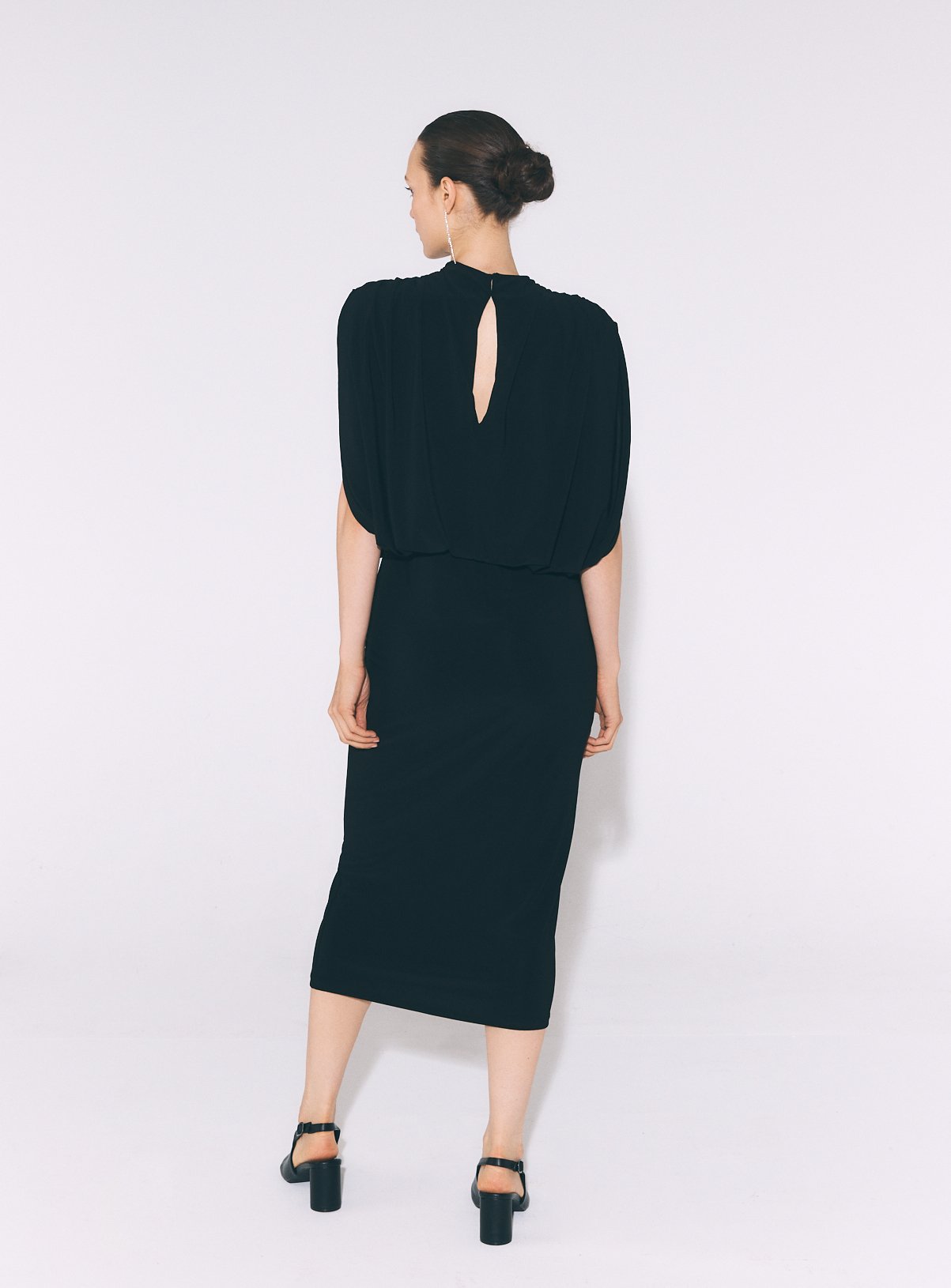 Black Sleeveless Midaxi Dress 18 - Image 4 thumbnail