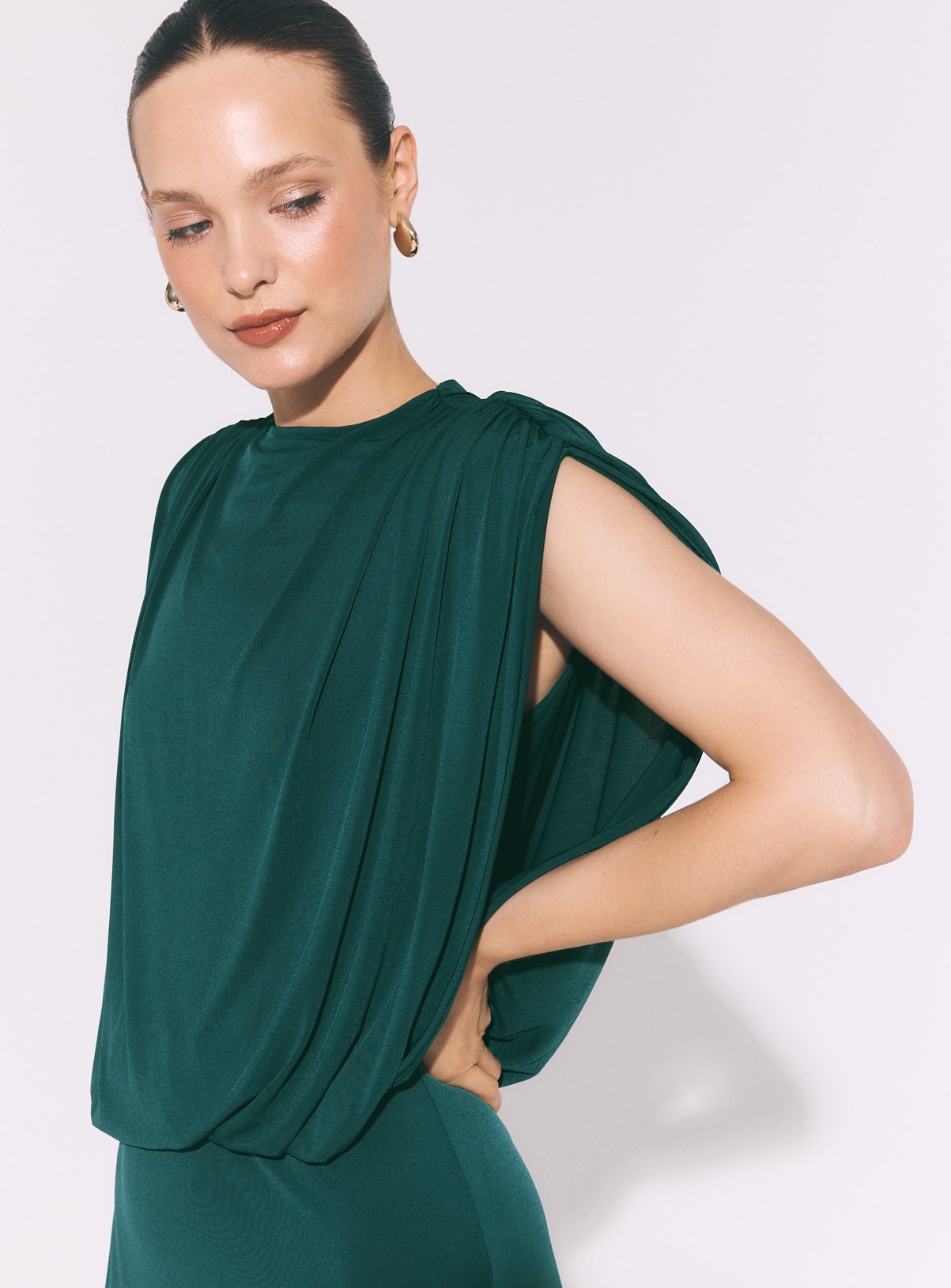 Teal Sleeveless Midaxi Dress 24 - Image 3 thumbnail