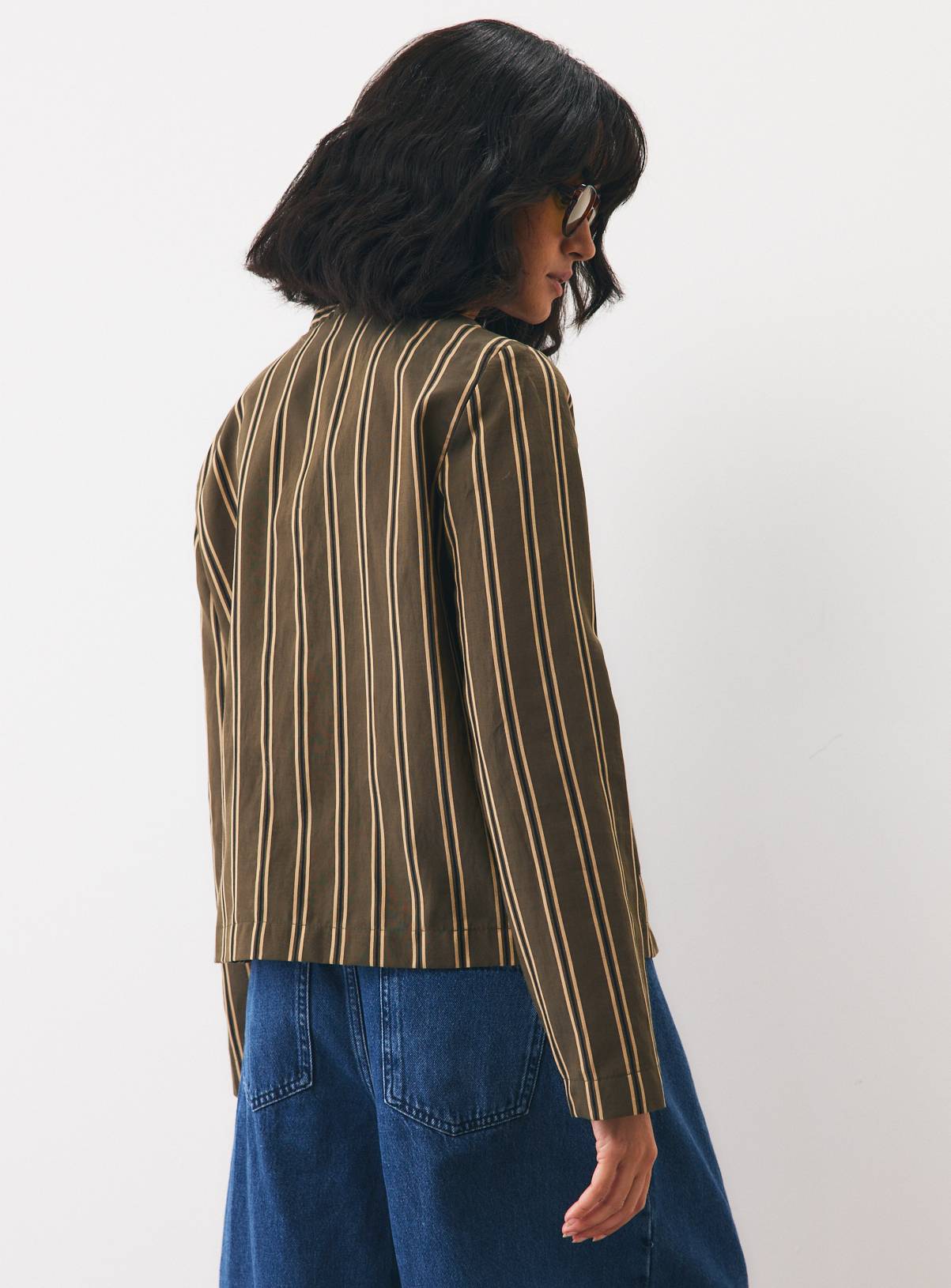 Green Striped Frogging Shacket 22 - Image 4