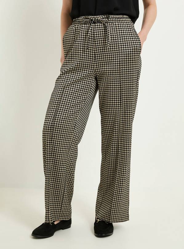WALLIS Dogtooth Ponte Drawstring Trouser 8