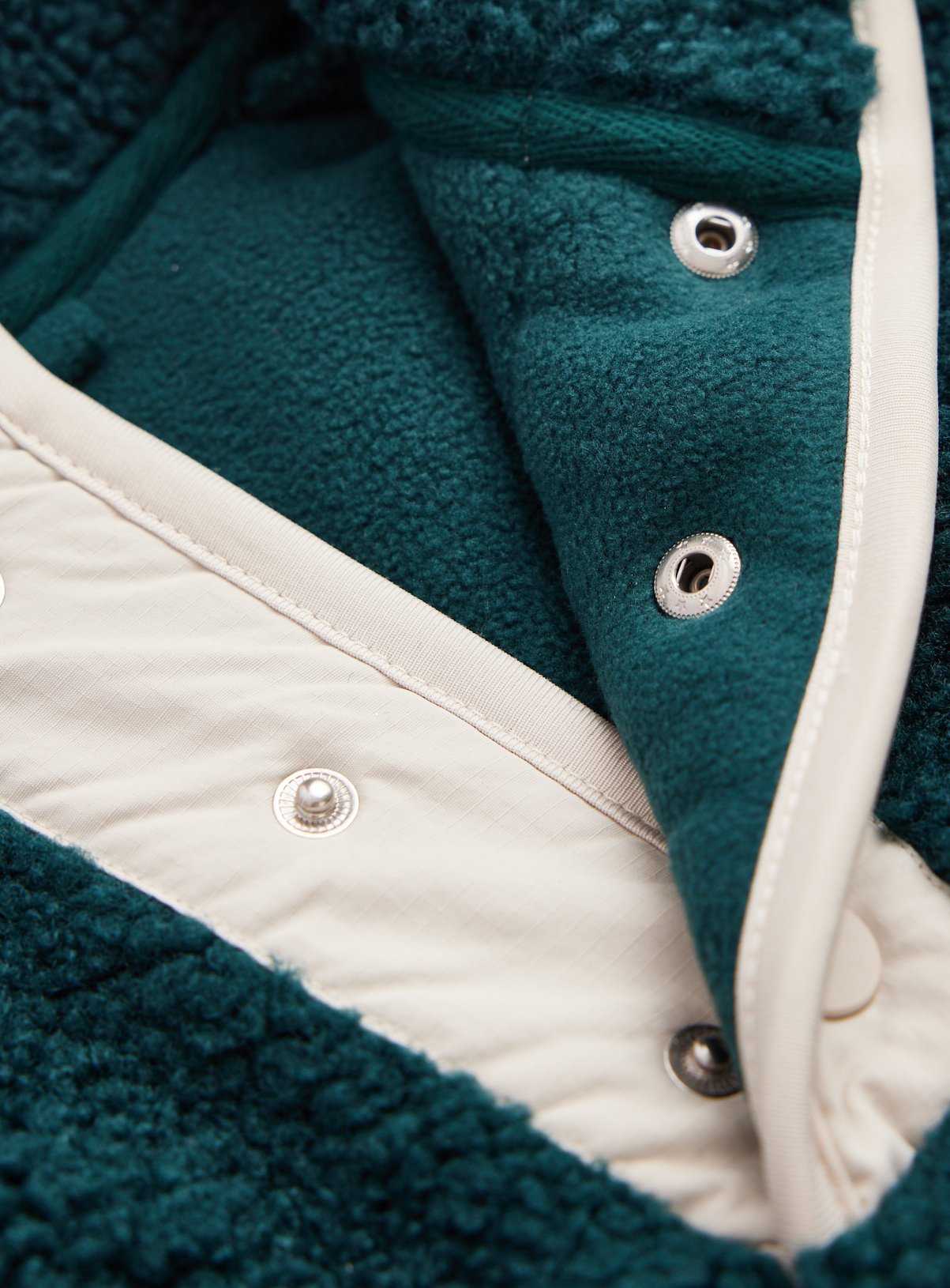 Green Borg Popper Neck Fleece M - Image 4 thumbnail