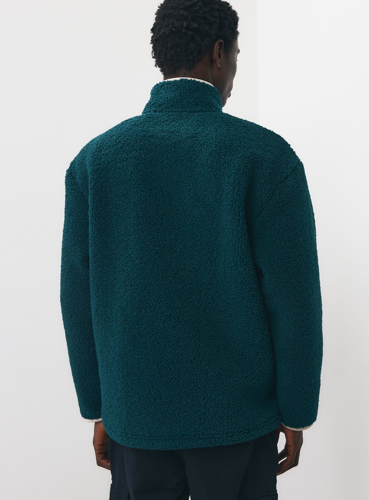 Green Borg Popper Neck Fleece M - Image 5 thumbnail