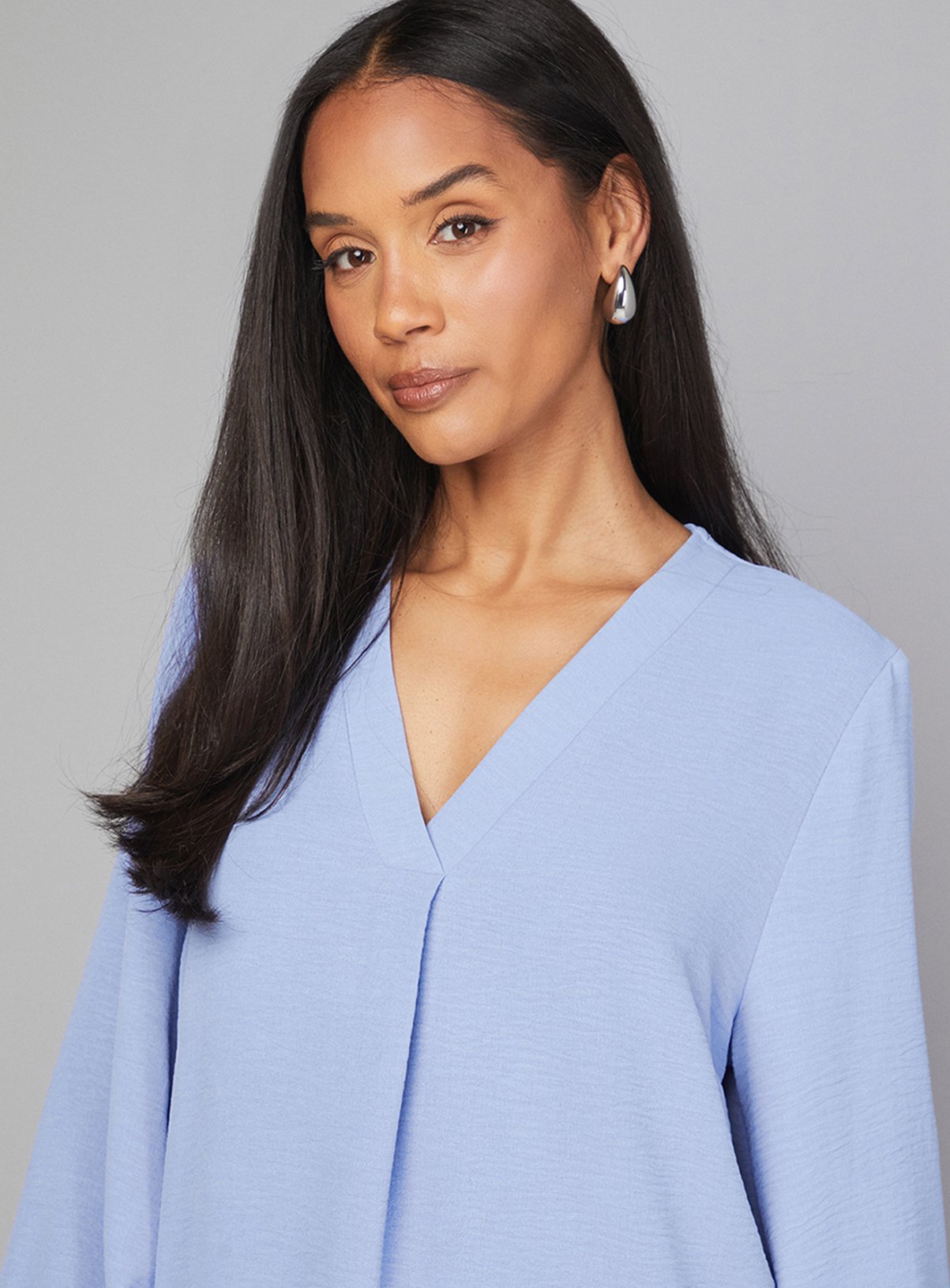 WALLIS Overhead Long Sleeve Shirt Blue 8 - Image 4 thumbnail