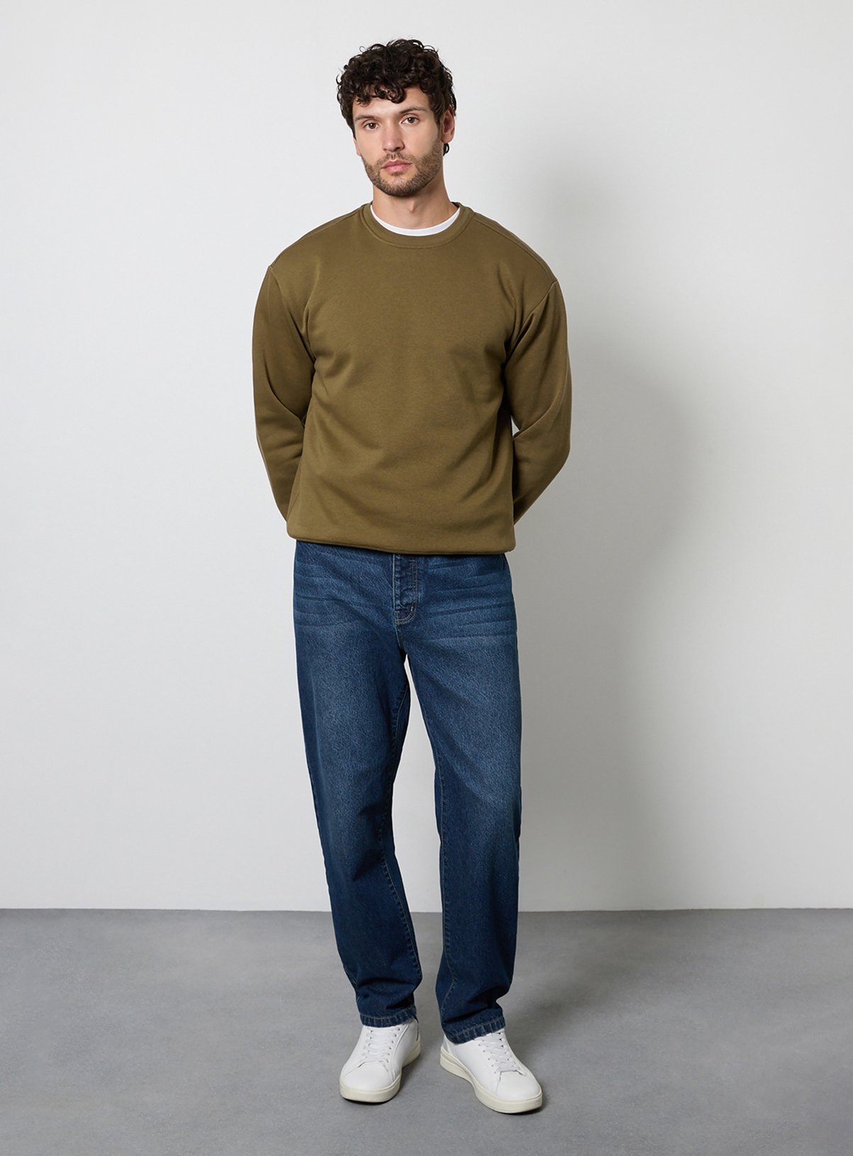 BURTON Khaki Crew Neck Sweatshirt L - Image 4 thumbnail