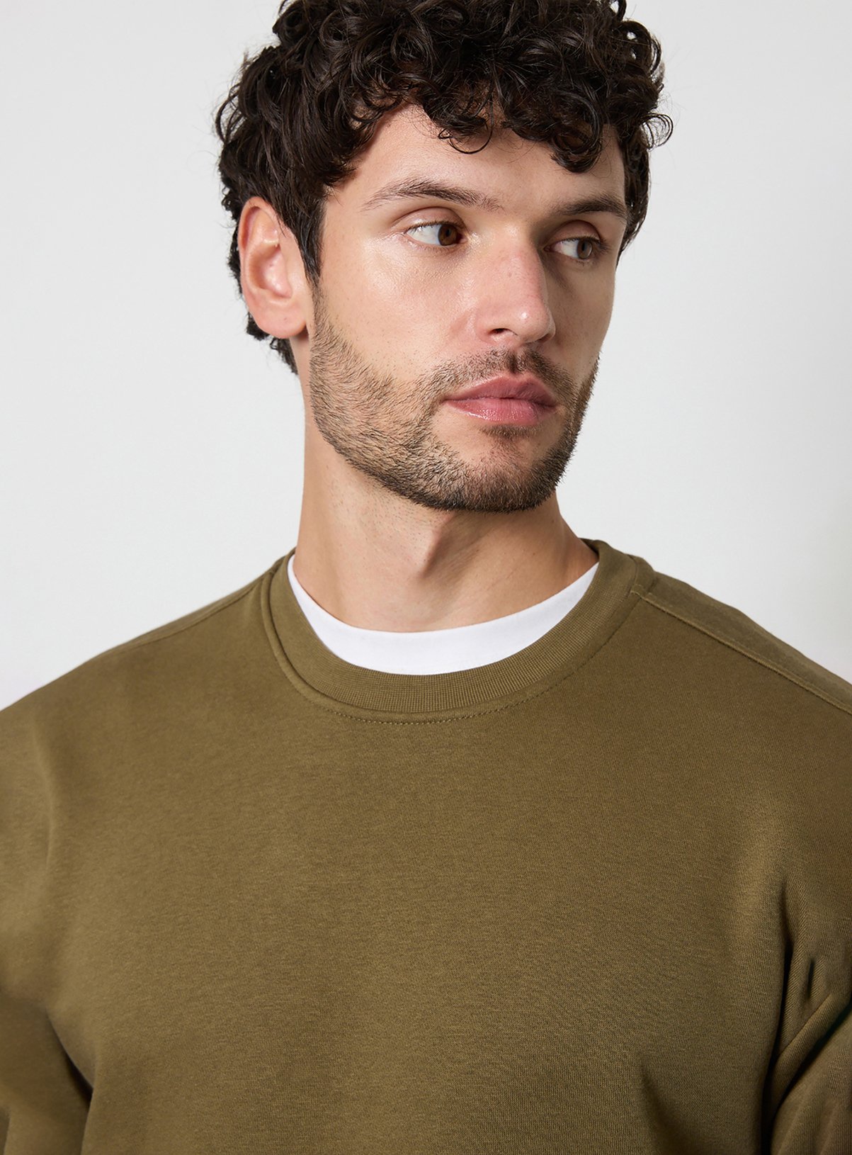 BURTON Khaki Crew Neck Sweatshirt M - Image 2 thumbnail